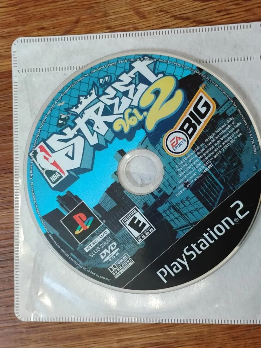 PlayStation 2 NBA Street Volume 2 EA Sports Video Game Loose Disc